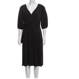 David Meister V-neck midi dress